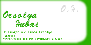 orsolya hubai business card